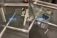 замена разбитого зеркала в лифте